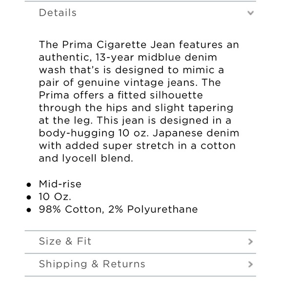 NWT AG Jeans Prima Cigarette LCBS - Picture 10 of 13